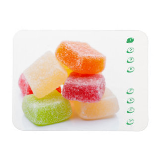 Coloured Gummy Square Sweets Magnet