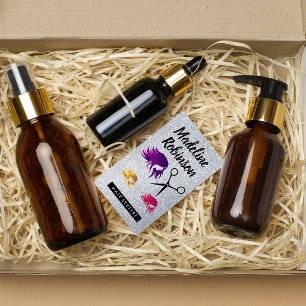 Coloured Hair   Salon Scissors   Glitter Appointment Card