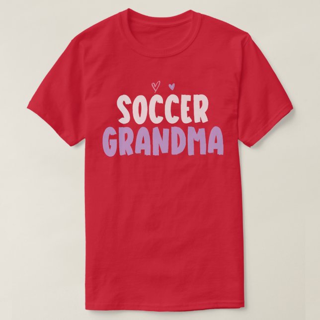 Coloured Heart Funny Soccer Grandma Saying  T-Shirt (Design Front)