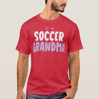 Coloured Heart Funny Soccer Grandma Saying  T-Shirt
