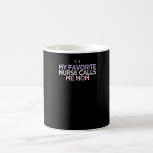 Coloured Hearts Funny My Favourite Nurse Calls Me Coffee Mug