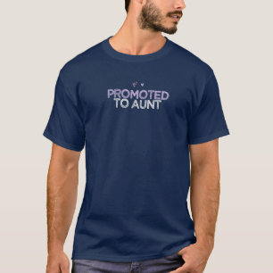 Coloured Hearts Funny Promoted To Aunt T-Shirt