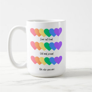Coloured Hearts Inspiration Coffee Mug