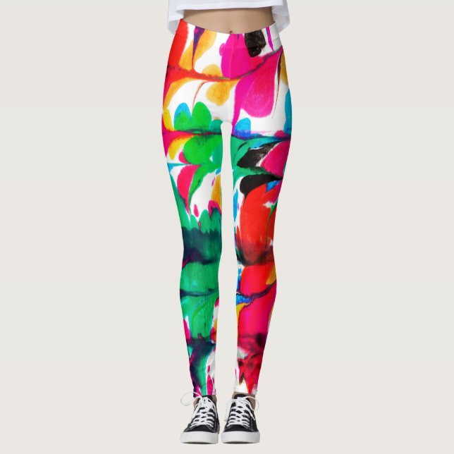 Coloured hearts leggings (Front)