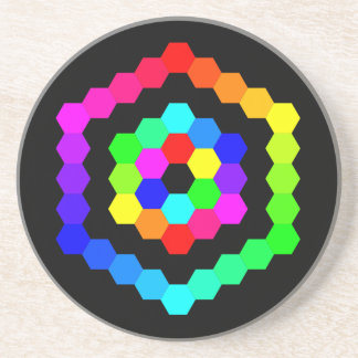 Coloured Hexagon Coaster