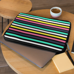 Coloured Horizontal Stripes Laptop Sleeve