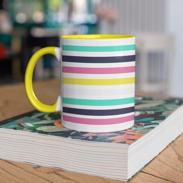 Coloured Horizontal Stripes  Mug (Colored Horizontal Stripes Mug)