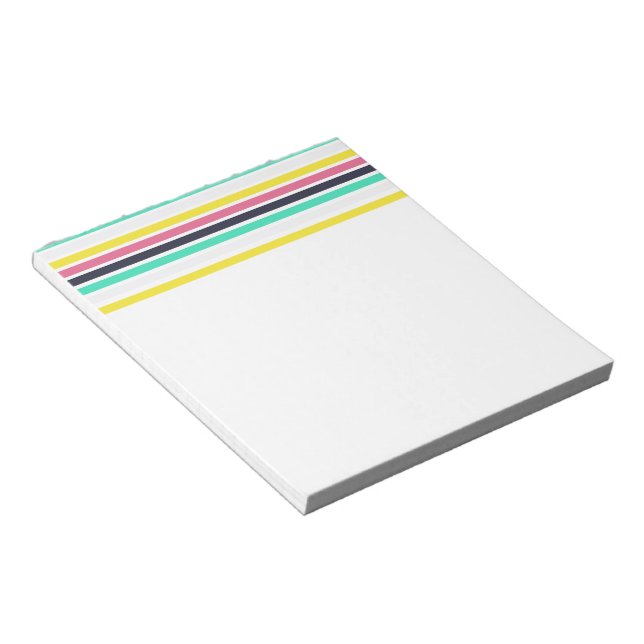 Coloured Horizontal Stripes  Notepad (Angled)