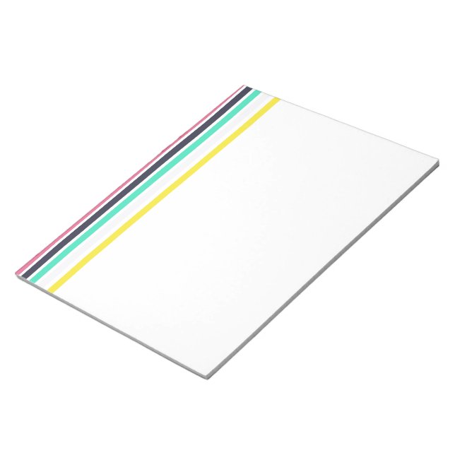 Coloured Horizontal Stripes  Notepad (Angled)