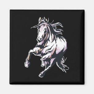 Coloured Horse Horseback Riding  Magnet