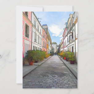 Coloured houses in Rue Cremieux - Paris Invitation