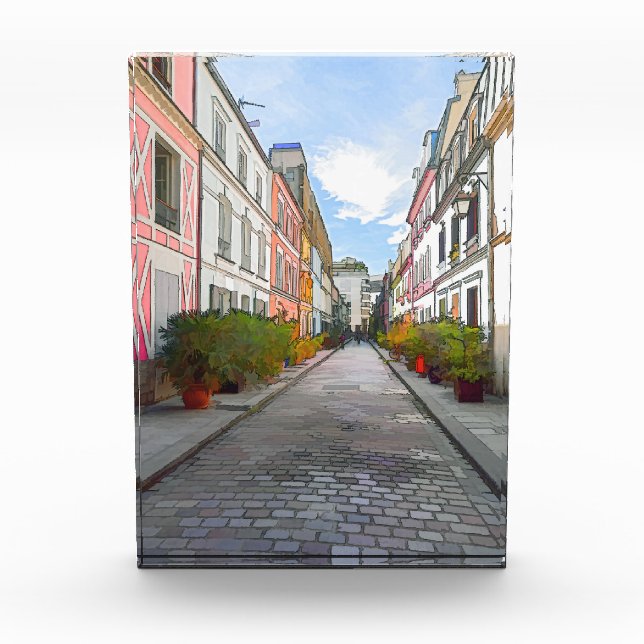 Coloured houses in Rue Cremieux - Paris Photo Block (Front)