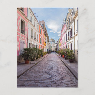 Coloured houses in Rue Cremieux - Paris Postcard