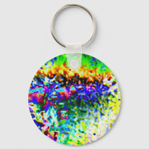 Coloured ice key ring