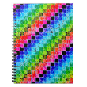 Coloured In Graph Paper Squares Notebook