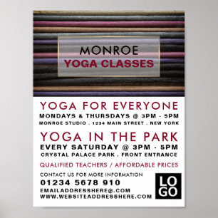 Coloured Incense, Yoga Class Advertising Poster