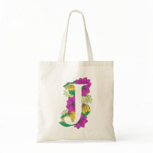 Coloured ‘J’ Design Tote Bag