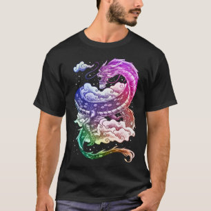 Coloured Japanese tradition dragon T-Shirt