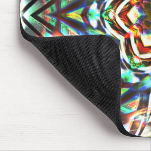 Coloured Kaleidocope with texture that looks canva Mouse Mat