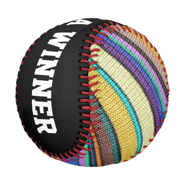 Coloured knitting Stripes seamless pattern 1 Baseball (Angled)