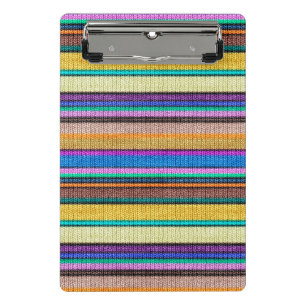Coloured knitting Stripes seamless pattern 1 Mini Clipboard