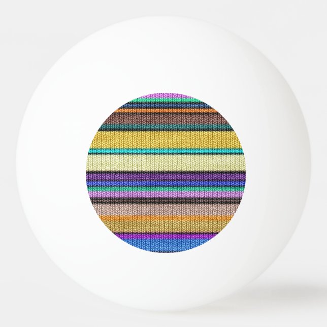 Coloured knitting Stripes seamless pattern 1 Ping Pong Ball (Back)