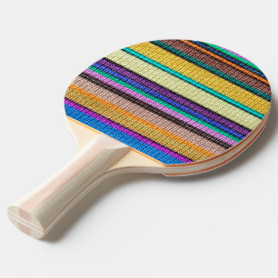 Coloured knitting Stripes seamless pattern 1 Ping Pong Paddle