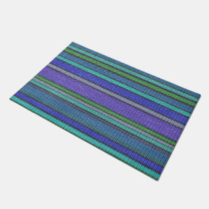 Coloured knitting Stripes seamless pattern 2 Doormat