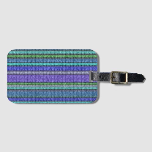 Coloured knitting Stripes seamless pattern 2 Luggage Tag (Front Horizontal)