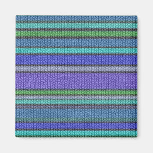 Coloured knitting Stripes seamless pattern 2 Magnet