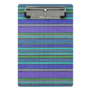Coloured knitting Stripes seamless pattern 2 Mini Clipboard
