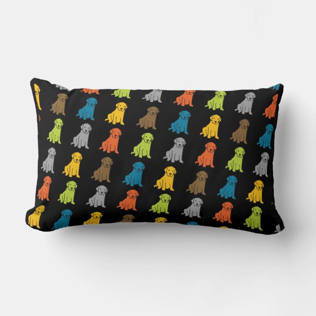 Coloured Labrador Retriever Throw Pillow (Front)