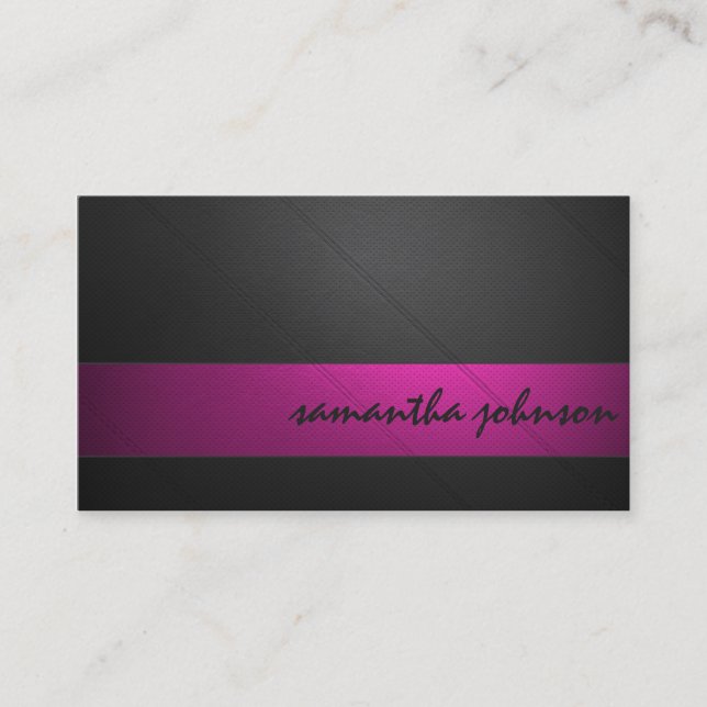 Coloured Leather in Hot Pink Business Card (Front)