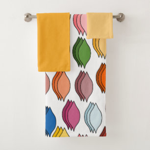 Coloured Leaves  Bath Towel Set