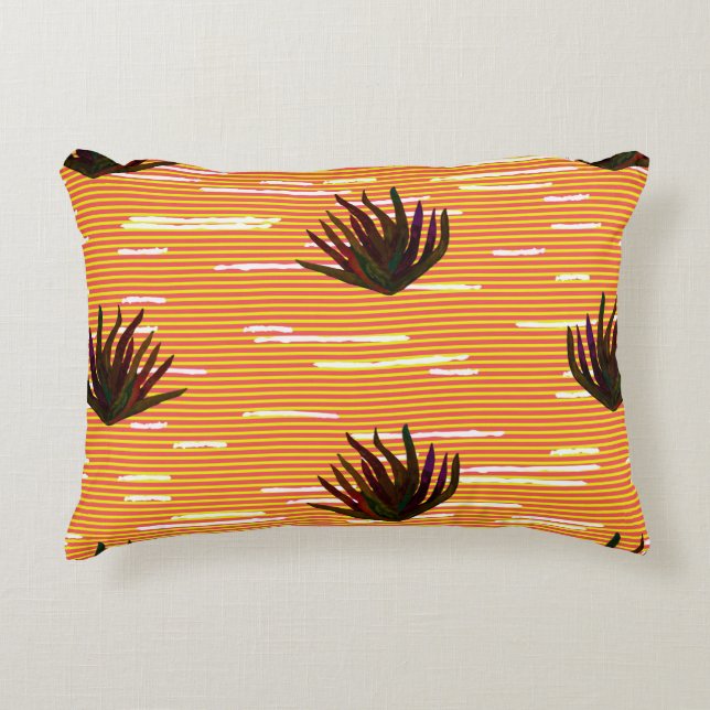 Coloured leaves,exotic plant seamless pattern in v decorative cushion (Front)