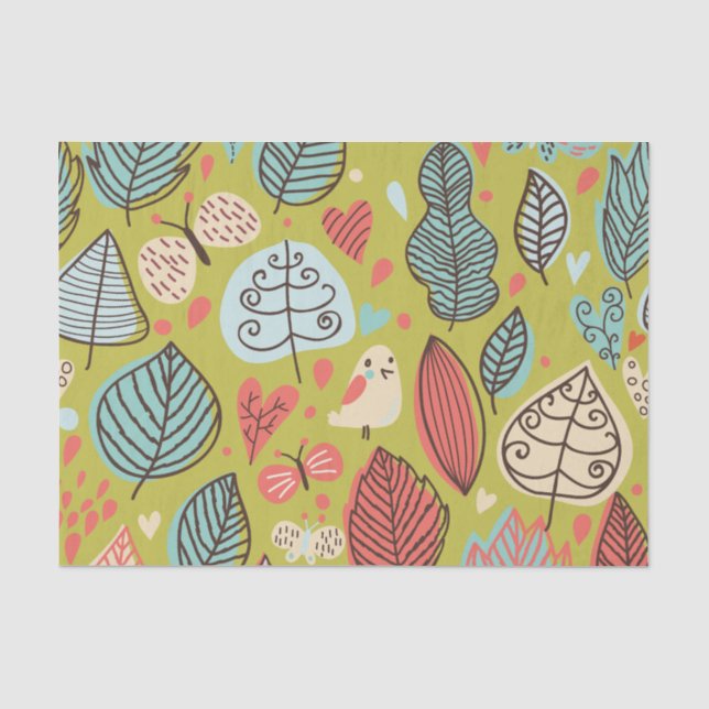 Coloured Leaves Tissue Paper (Front)