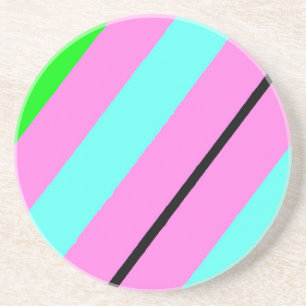 Coloured lines coaster
