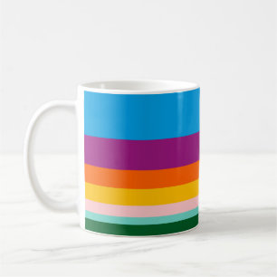Coloured lines coffee mug