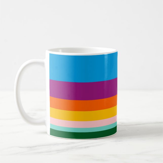 Coloured lines coffee mug (Left)