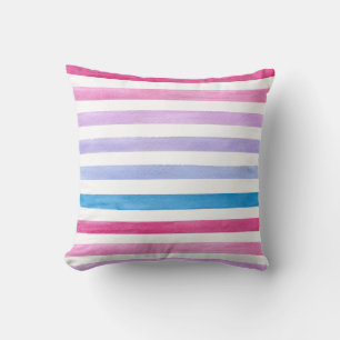 Coloured lines cushion