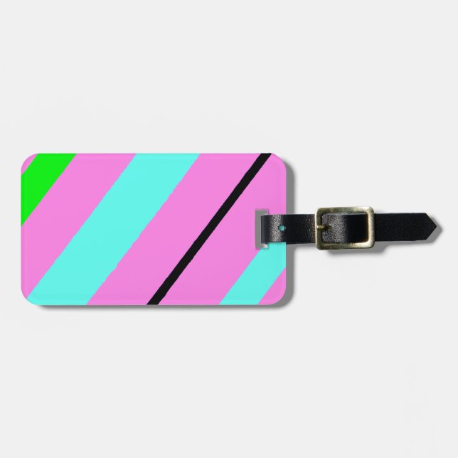Coloured lines luggage tag (Front Horizontal)