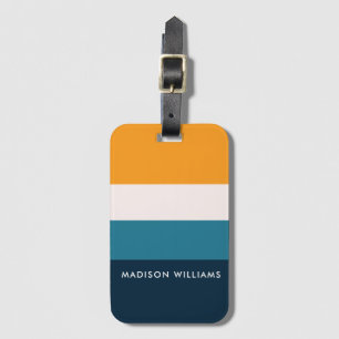 Coloured Lines Luggage Tags