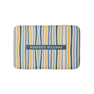 Coloured Lines Minimalist Bath Mat