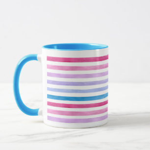 Coloured lines mug