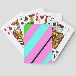 Coloured lines playing cards