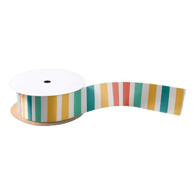 Coloured Lines Satin Ribbon (Spool)