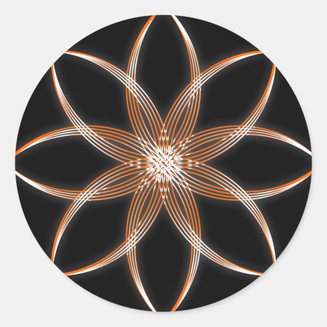 Coloured Lotus Classic Round Sticker (Front)
