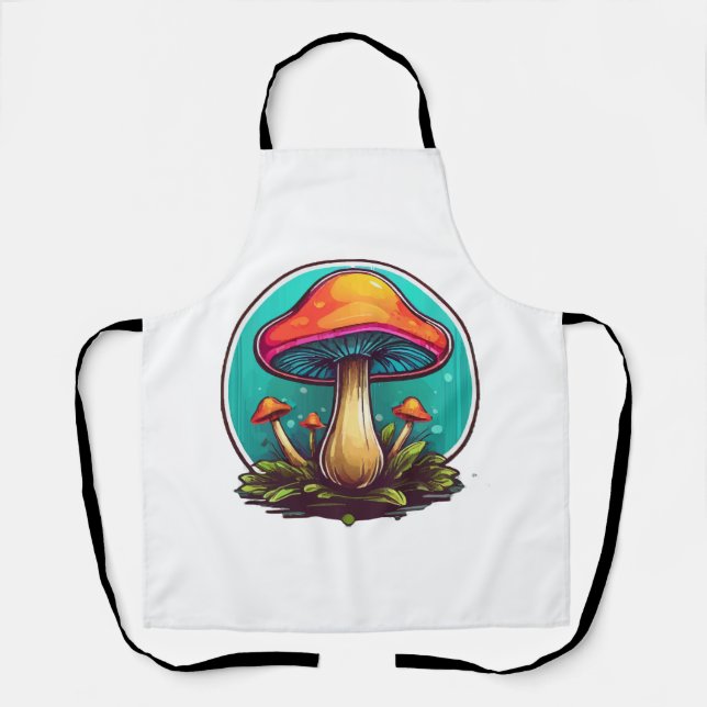 Coloured Magic Mushrooms Apron (Front)