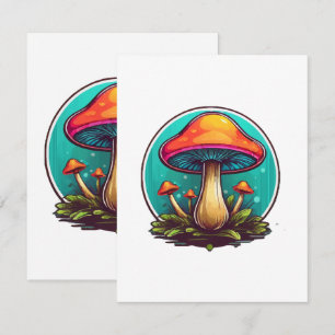 Coloured Magic Mushrooms Enclosure Card