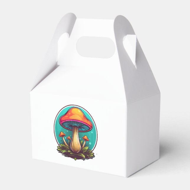 Coloured Magic Mushrooms Favour Box (Front Side)
